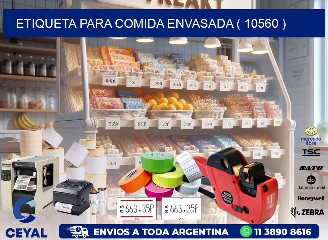 ETIQUETA PARA COMIDA ENVASADA ( 10560 )