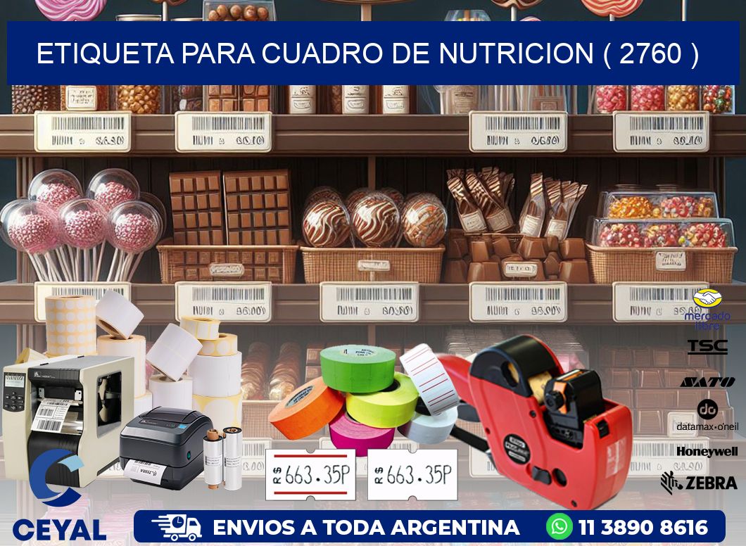ETIQUETA PARA CUADRO DE NUTRICION ( 2760 )