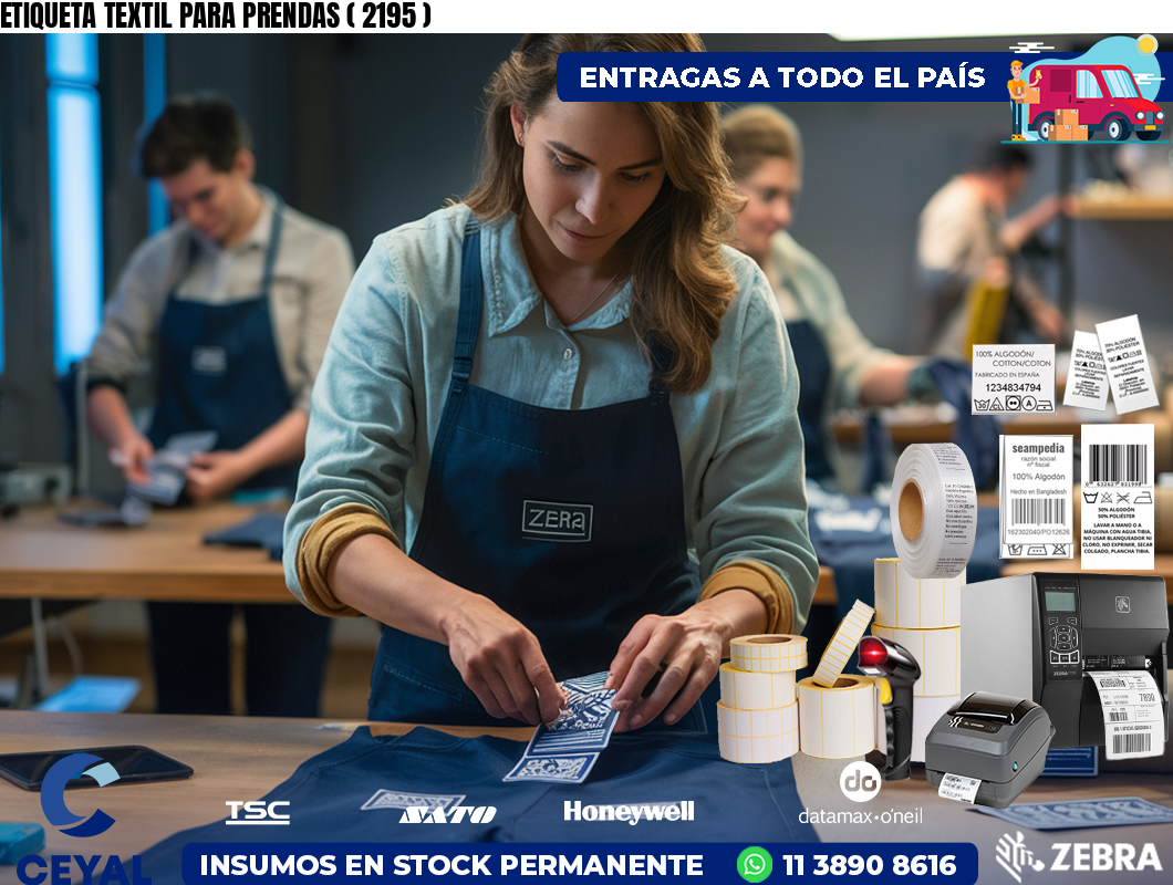ETIQUETA TEXTIL PARA PRENDAS ( 2195 )