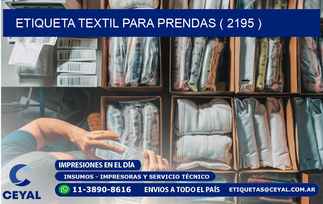 ETIQUETA TEXTIL PARA PRENDAS ( 2195 )
