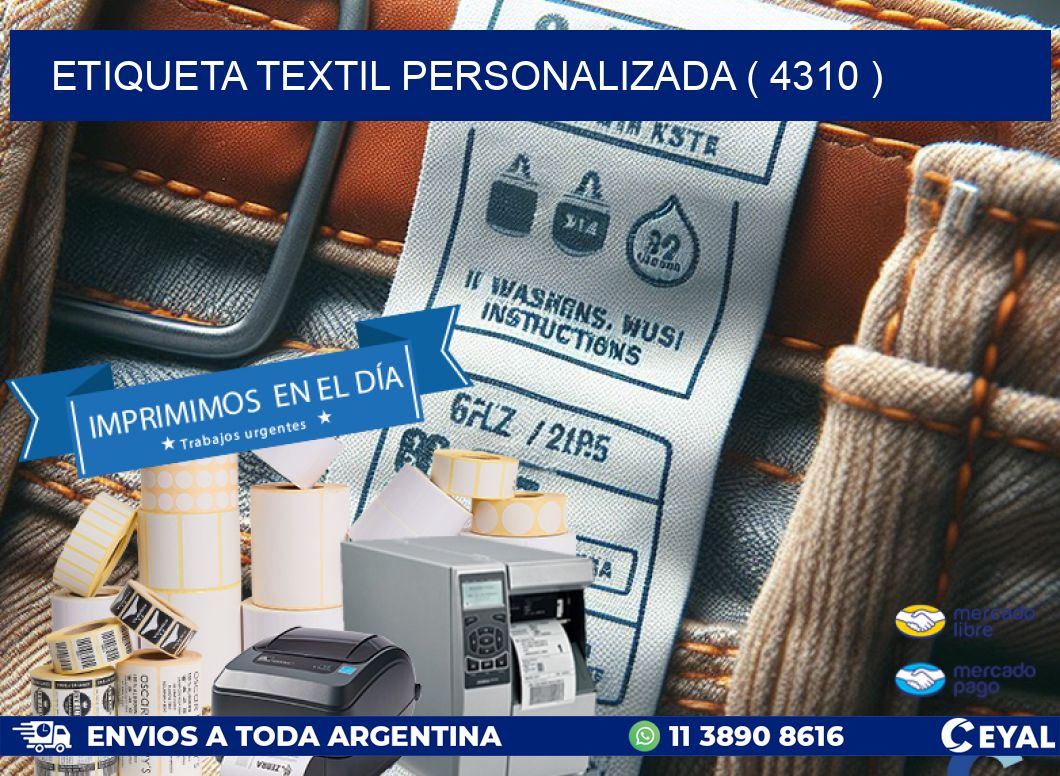 ETIQUETA TEXTIL PERSONALIZADA ( 4310 )