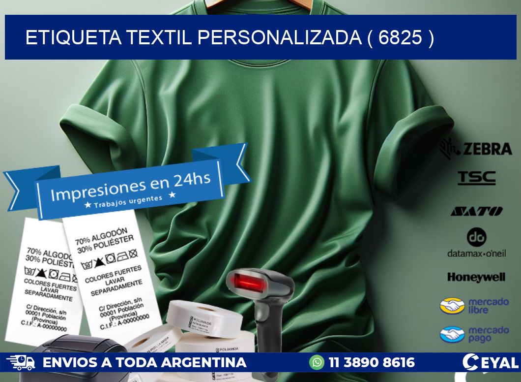 ETIQUETA TEXTIL PERSONALIZADA ( 6825 )