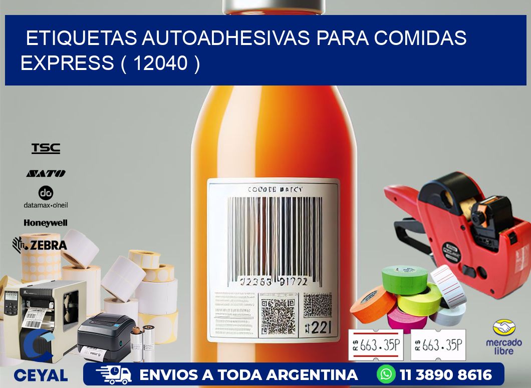 ETIQUETAS AUTOADHESIVAS PARA COMIDAS EXPRESS ( 12040 )