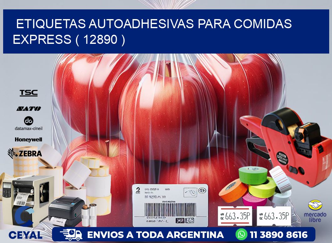 ETIQUETAS AUTOADHESIVAS PARA COMIDAS EXPRESS ( 12890 )