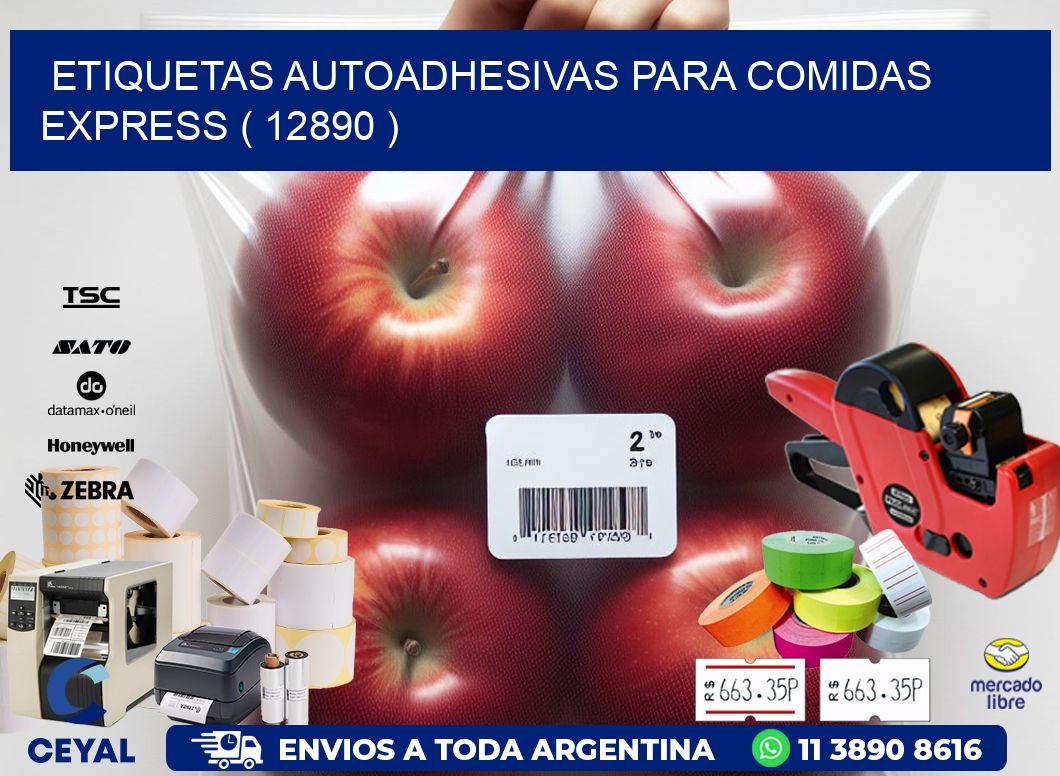 ETIQUETAS AUTOADHESIVAS PARA COMIDAS EXPRESS ( 12890 )