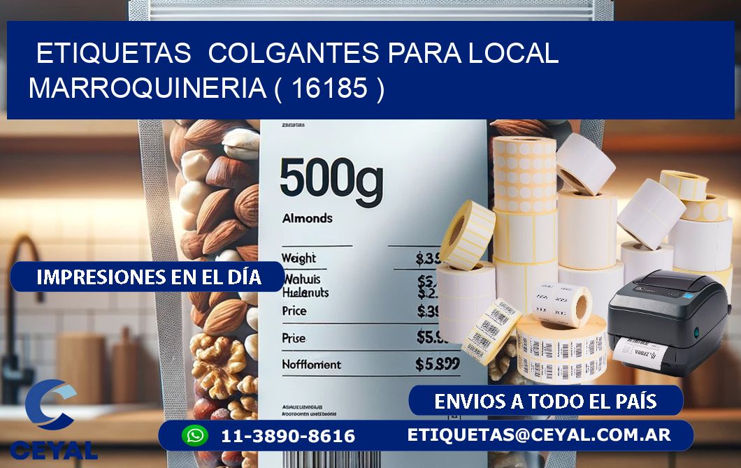 ETIQUETAS  COLGANTES PARA LOCAL MARROQUINERIA ( 16185 )