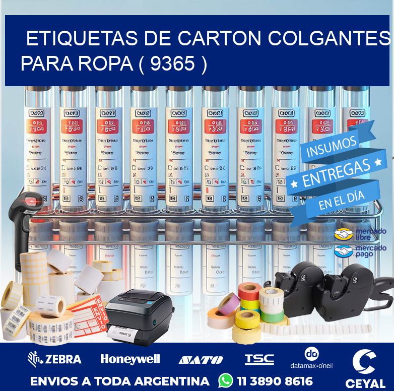 ETIQUETAS DE CARTON COLGANTES PARA ROPA ( 9365 )