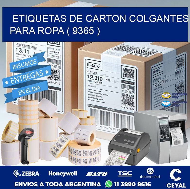 ETIQUETAS DE CARTON COLGANTES PARA ROPA ( 9365 )