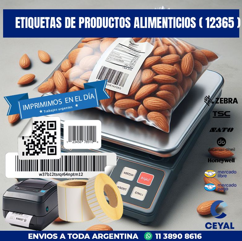 ETIQUETAS DE PRODUCTOS ALIMENTICIOS ( 12365 )