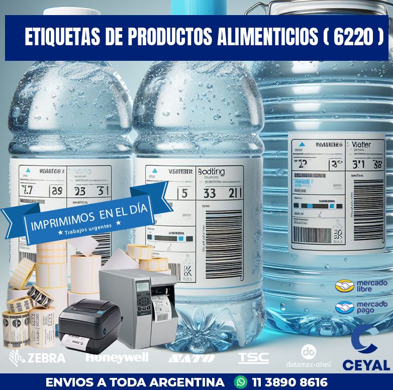 ETIQUETAS DE PRODUCTOS ALIMENTICIOS ( 6220 )