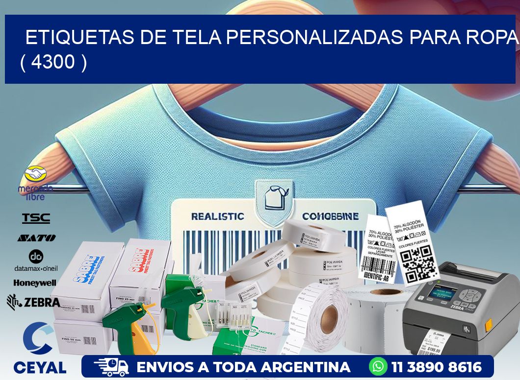 ETIQUETAS DE TELA PERSONALIZADAS PARA ROPA ( 4300 )