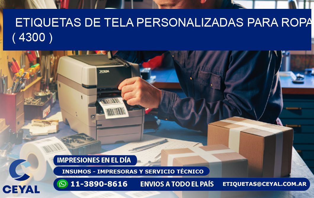 ETIQUETAS DE TELA PERSONALIZADAS PARA ROPA ( 4300 )