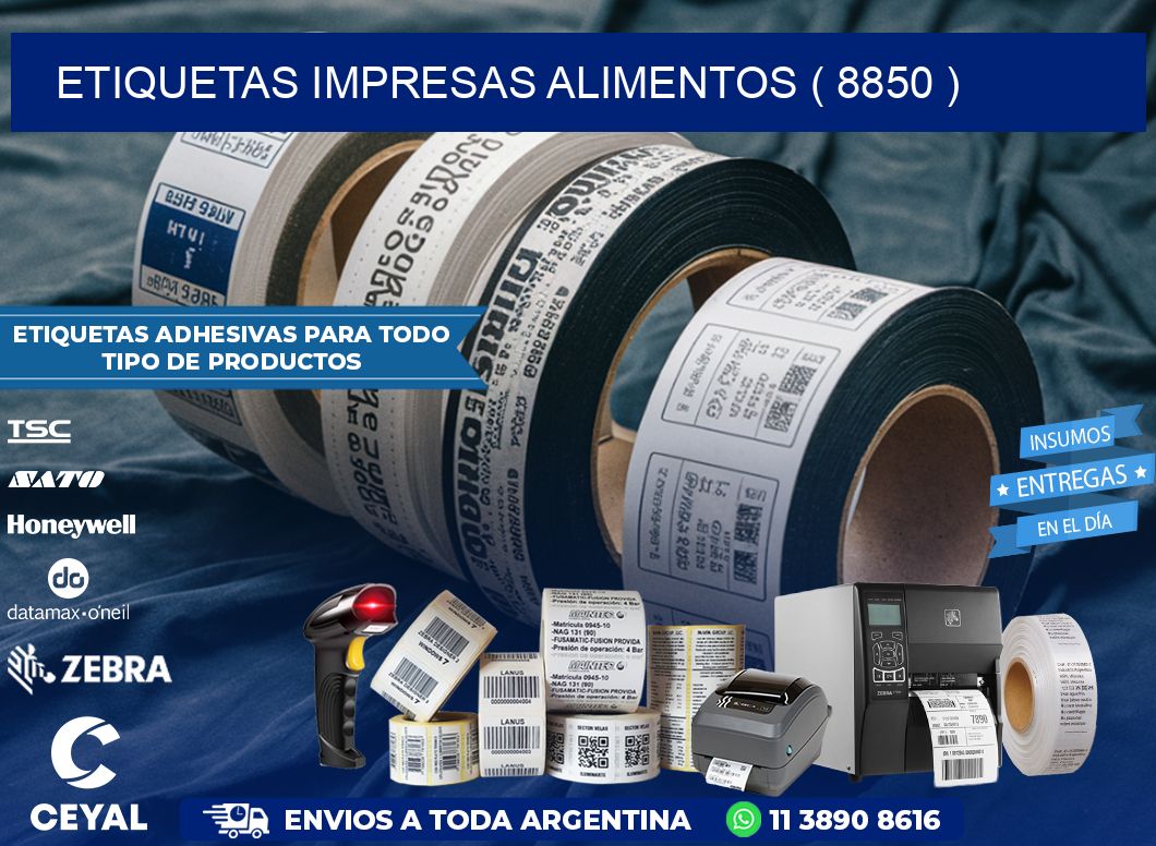 ETIQUETAS IMPRESAS ALIMENTOS ( 8850 )