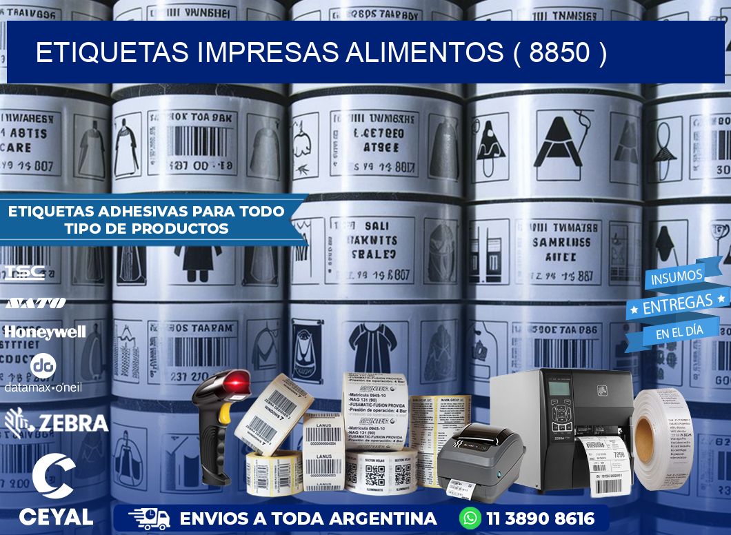 ETIQUETAS IMPRESAS ALIMENTOS ( 8850 )