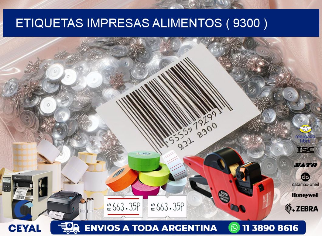 ETIQUETAS IMPRESAS ALIMENTOS ( 9300 )