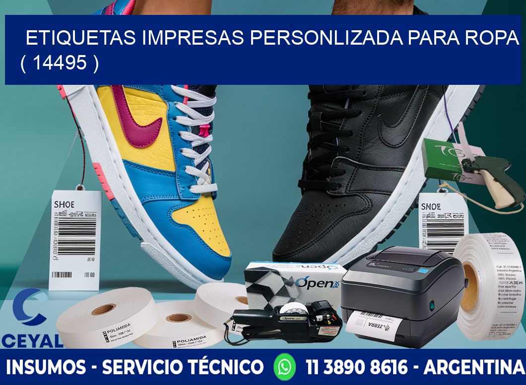 ETIQUETAS IMPRESAS PERSONLIZADA PARA ROPA ( 14495 )