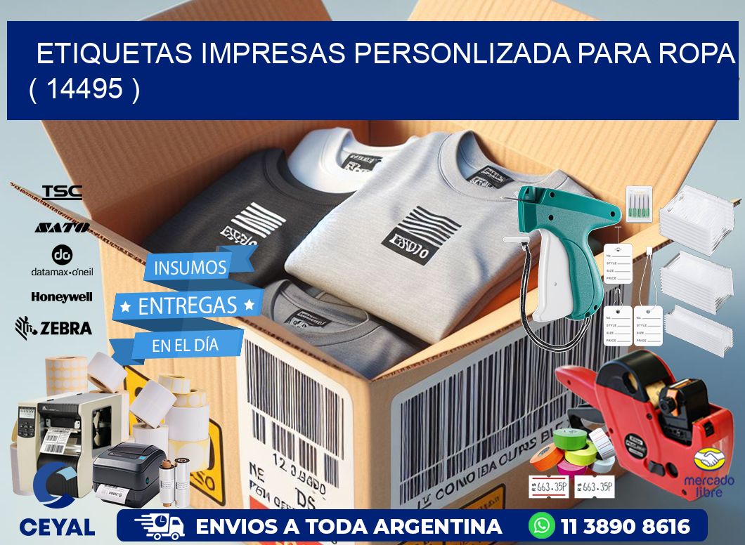 ETIQUETAS IMPRESAS PERSONLIZADA PARA ROPA ( 14495 )