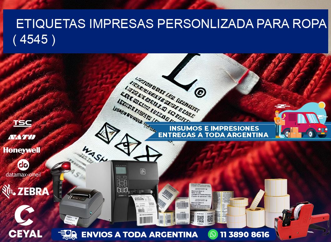 ETIQUETAS IMPRESAS PERSONLIZADA PARA ROPA ( 4545 )