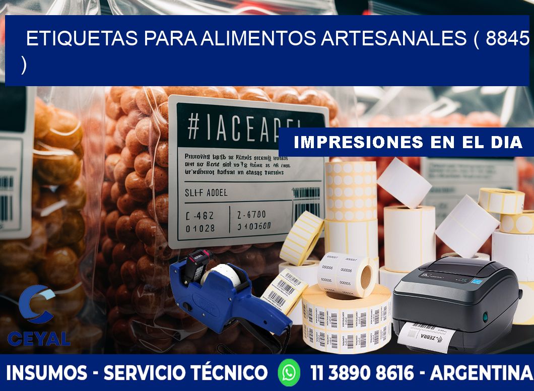 ETIQUETAS PARA ALIMENTOS ARTESANALES ( 8845 )
