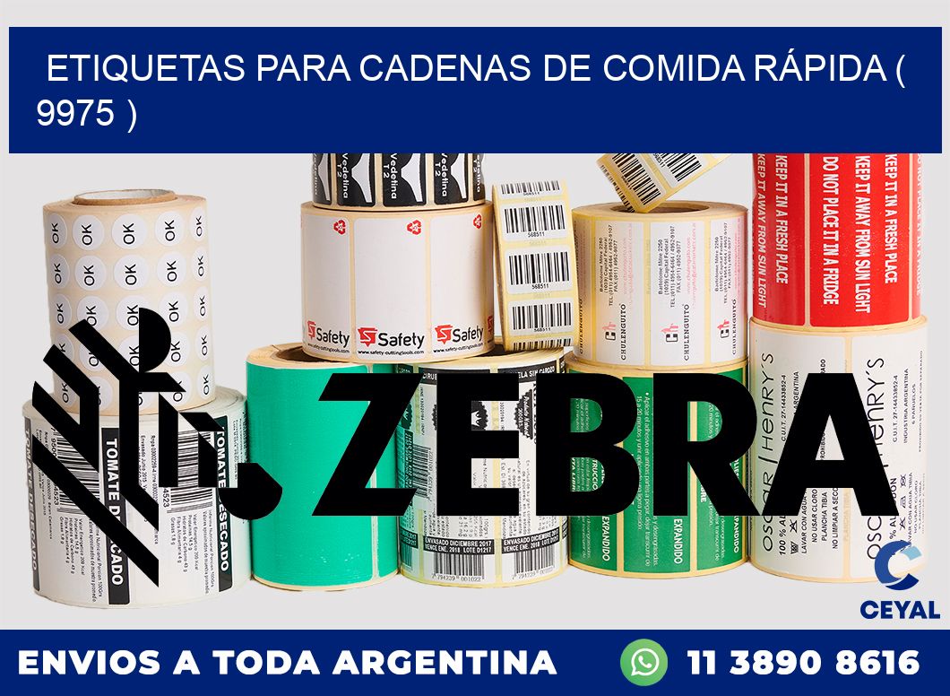 ETIQUETAS PARA CADENAS DE COMIDA RÁPIDA ( 9975 )