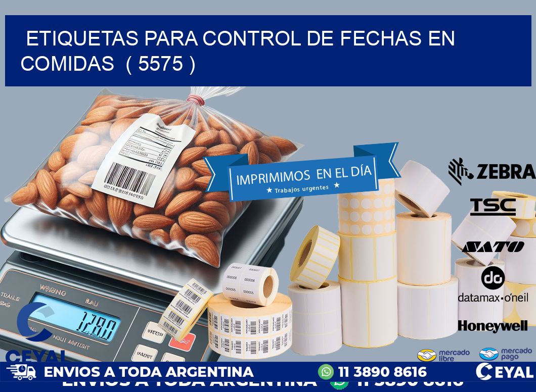 ETIQUETAS PARA CONTROL DE FECHAS EN COMIDAS  ( 5575 )