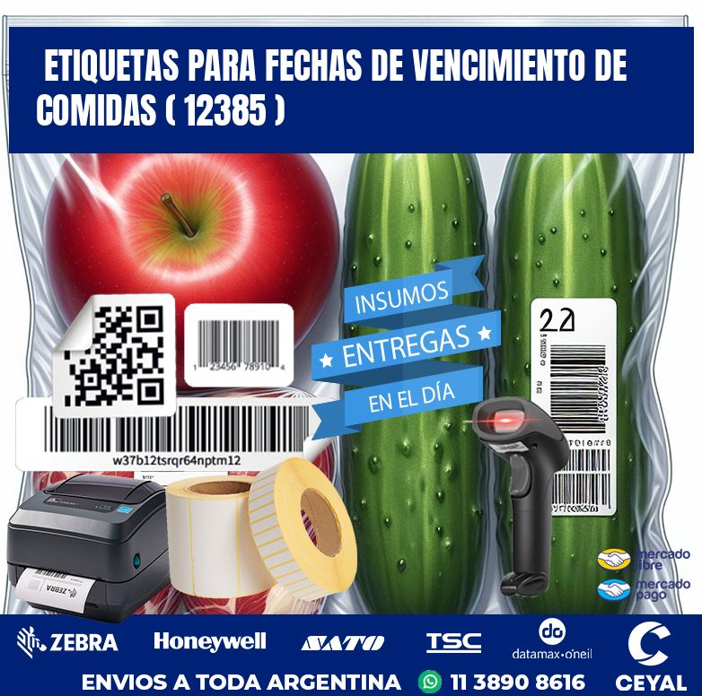 ETIQUETAS PARA FECHAS DE VENCIMIENTO DE COMIDAS ( 12385 )