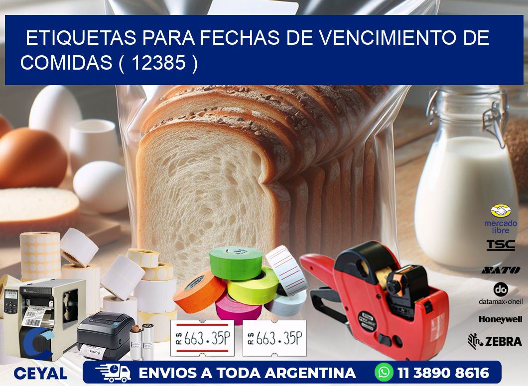 ETIQUETAS PARA FECHAS DE VENCIMIENTO DE COMIDAS ( 12385 )