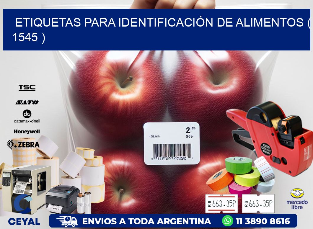 ETIQUETAS PARA IDENTIFICACIÓN DE ALIMENTOS ( 1545 )