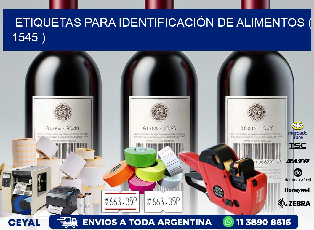 ETIQUETAS PARA IDENTIFICACIÓN DE ALIMENTOS ( 1545 )