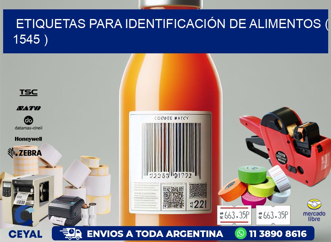 ETIQUETAS PARA IDENTIFICACIÓN DE ALIMENTOS ( 1545 )