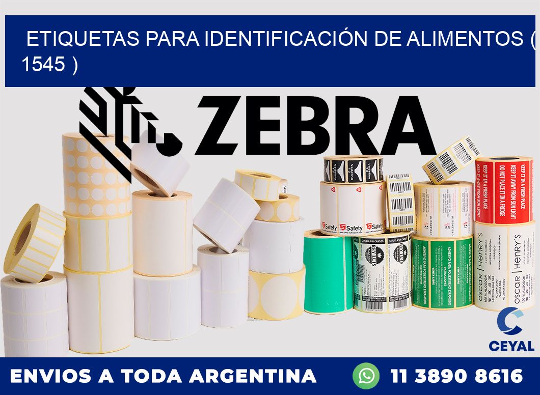 ETIQUETAS PARA IDENTIFICACIÓN DE ALIMENTOS ( 1545 )