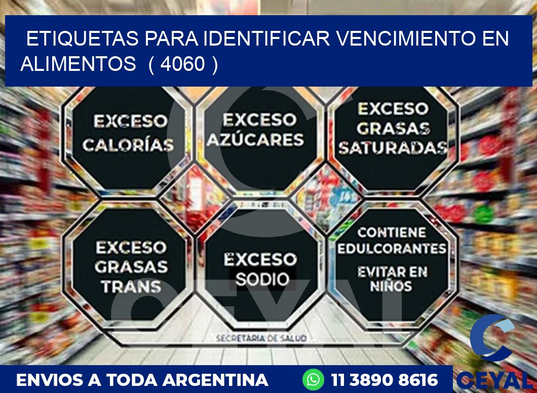 ETIQUETAS PARA IDENTIFICAR VENCIMIENTO EN ALIMENTOS  ( 4060 )