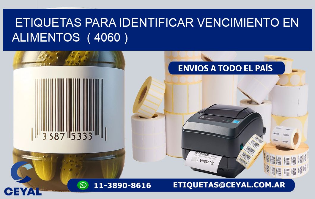 ETIQUETAS PARA IDENTIFICAR VENCIMIENTO EN ALIMENTOS  ( 4060 )