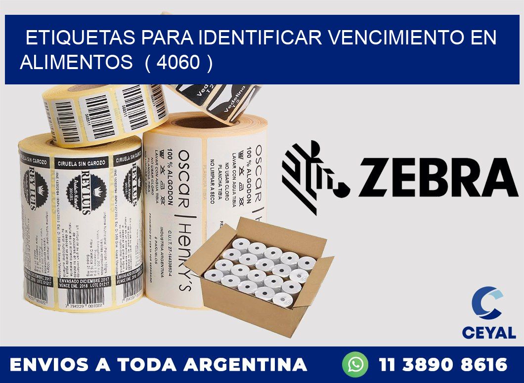 ETIQUETAS PARA IDENTIFICAR VENCIMIENTO EN ALIMENTOS  ( 4060 )