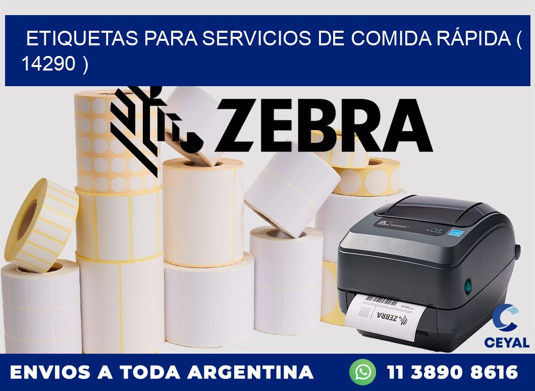 ETIQUETAS PARA SERVICIOS DE COMIDA RÁPIDA ( 14290 )