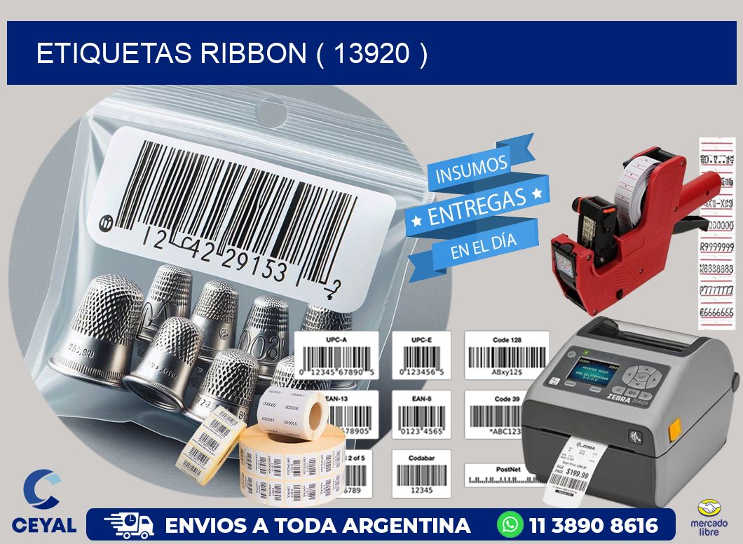 ETIQUETAS RIBBON ( 13920 )