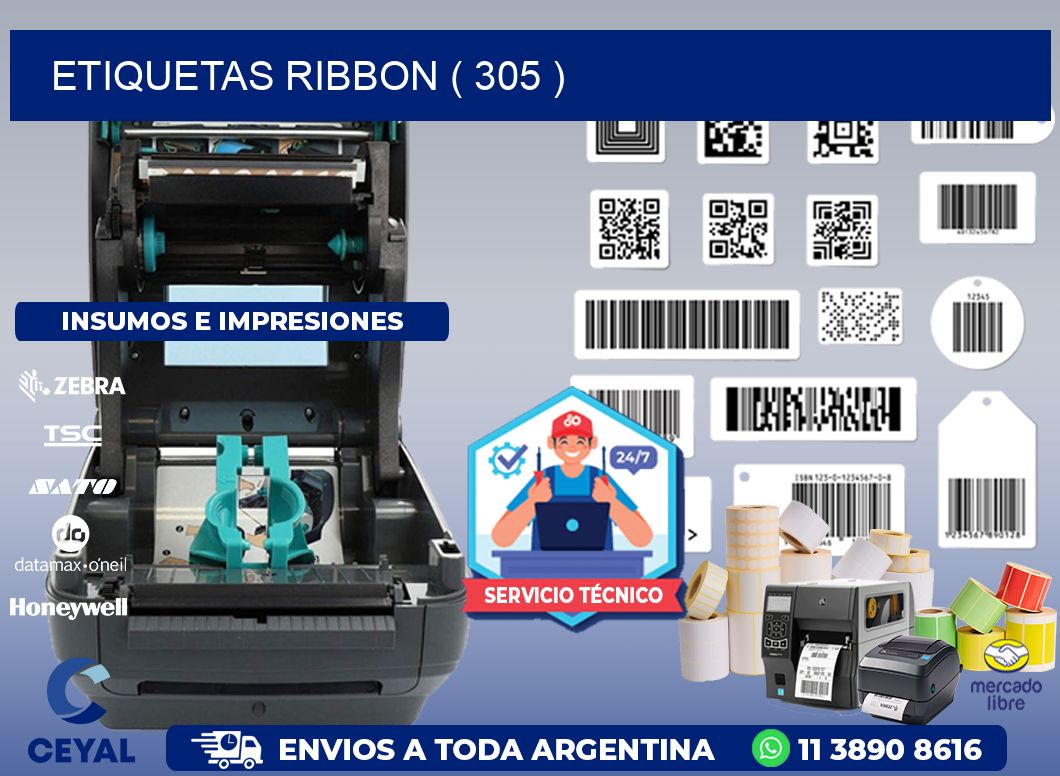 ETIQUETAS RIBBON ( 305 )