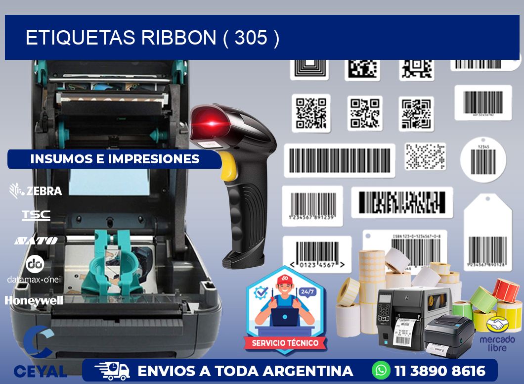 ETIQUETAS RIBBON ( 305 )