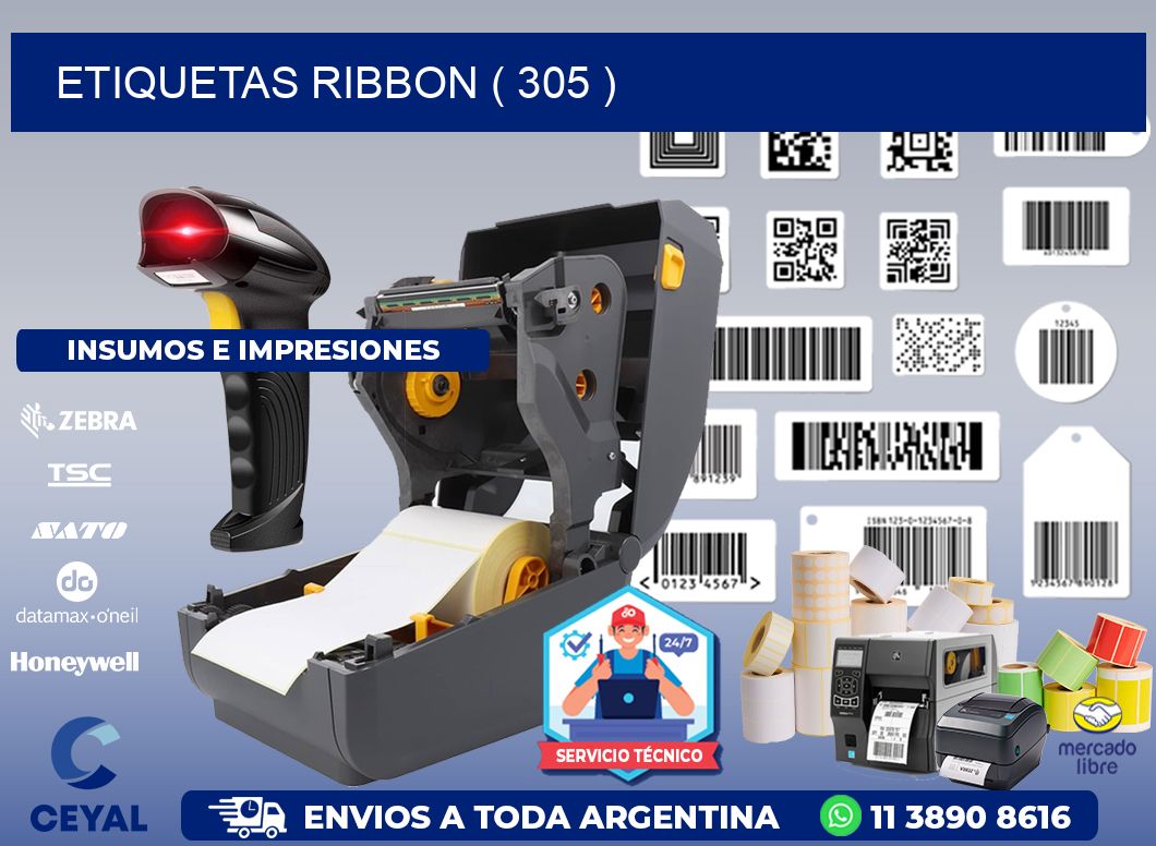 ETIQUETAS RIBBON ( 305 )