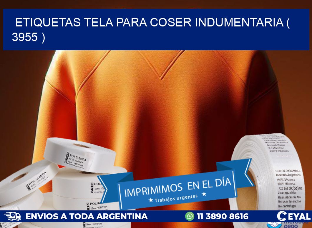 ETIQUETAS TELA PARA COSER INDUMENTARIA ( 3955 )