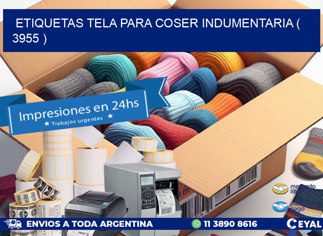 ETIQUETAS TELA PARA COSER INDUMENTARIA ( 3955 )