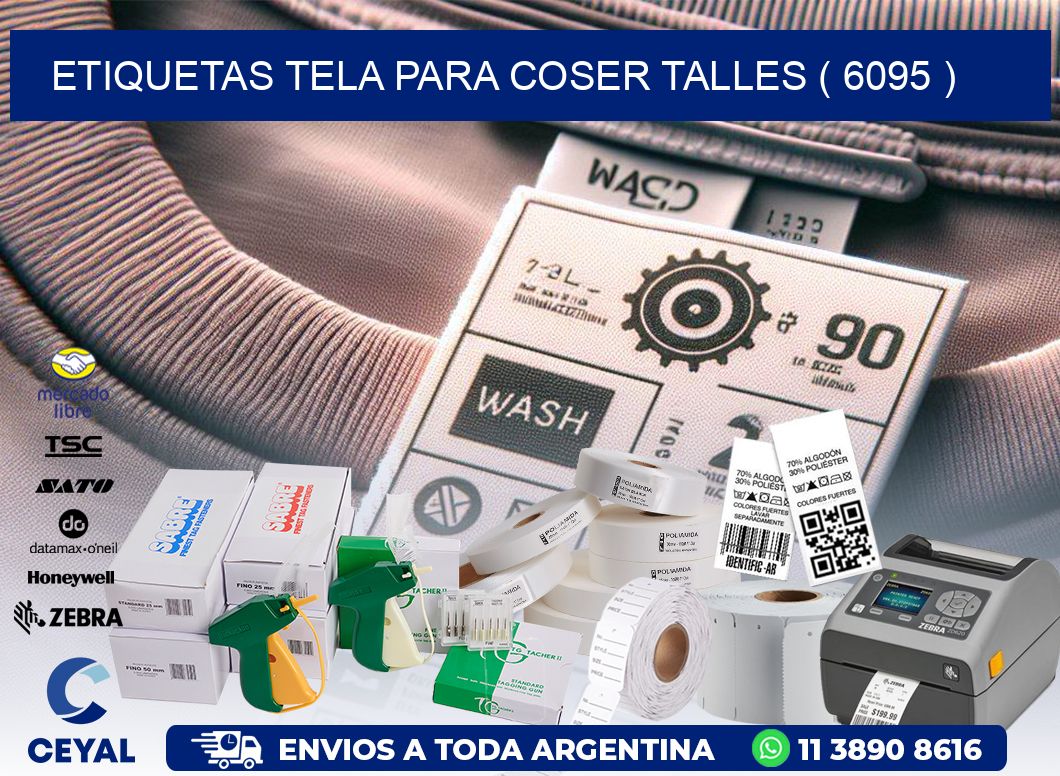 ETIQUETAS TELA PARA COSER TALLES ( 6095 )