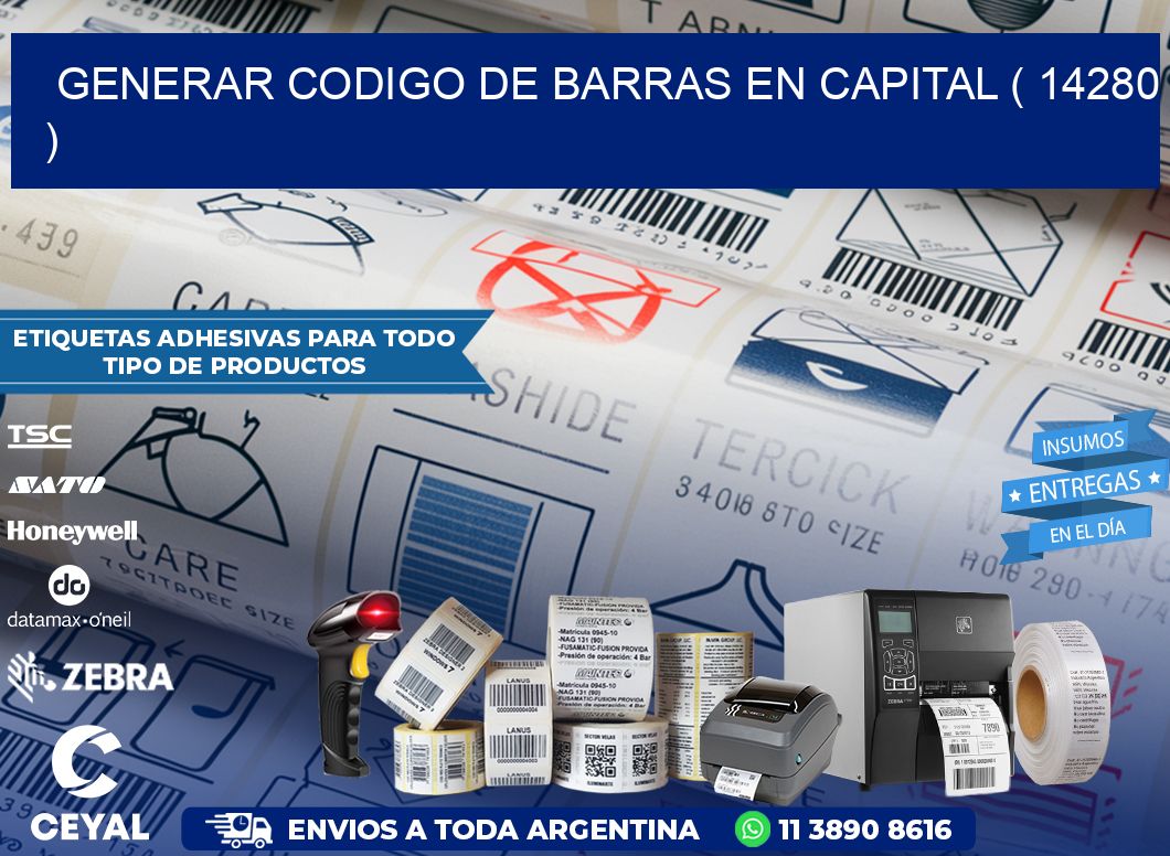 GENERAR CODIGO DE BARRAS EN CAPITAL ( 14280 )