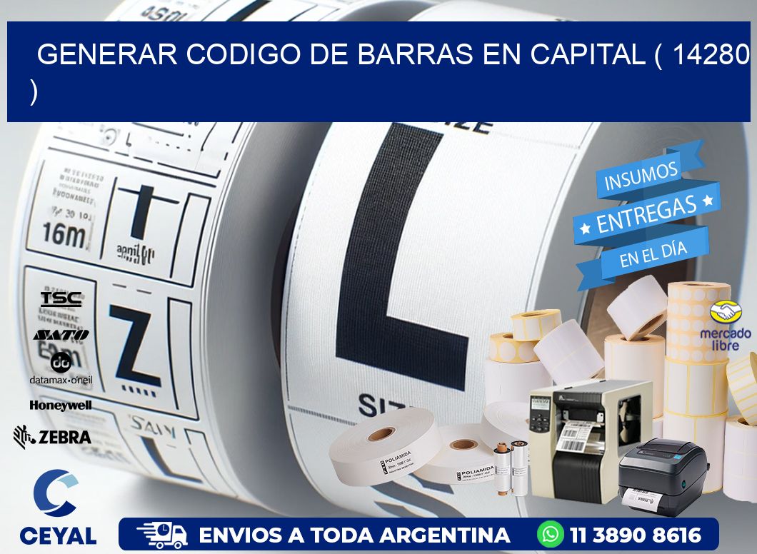 GENERAR CODIGO DE BARRAS EN CAPITAL ( 14280 )