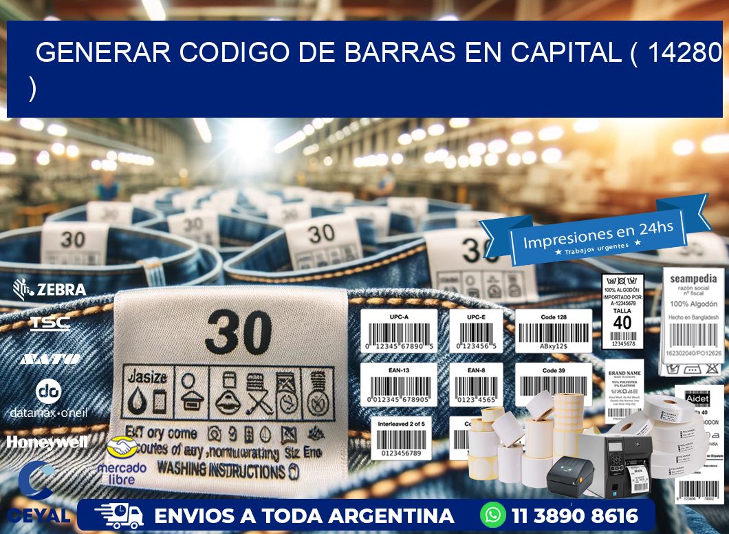 GENERAR CODIGO DE BARRAS EN CAPITAL ( 14280 )