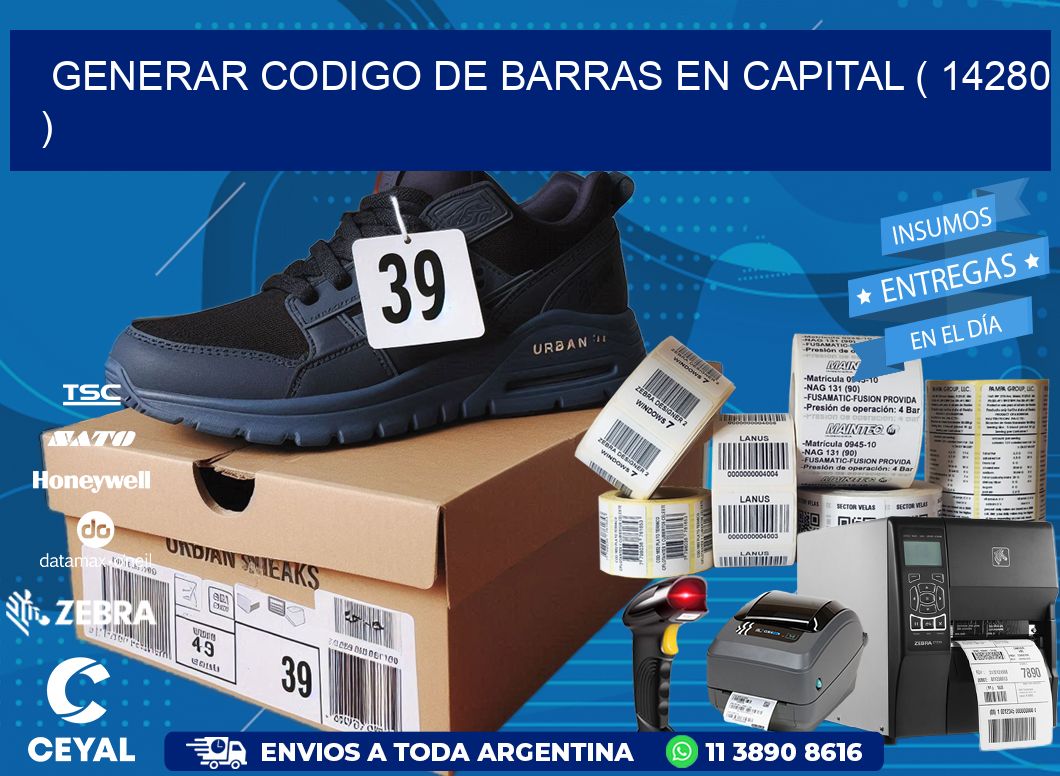 GENERAR CODIGO DE BARRAS EN CAPITAL ( 14280 )