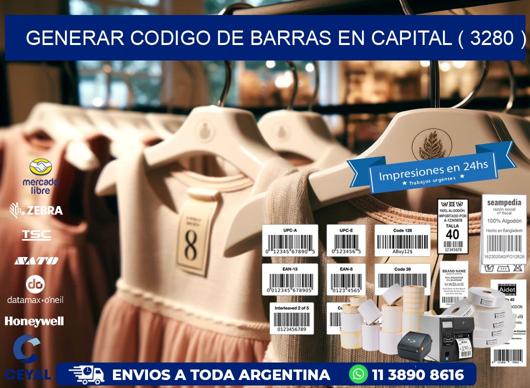 GENERAR CODIGO DE BARRAS EN CAPITAL ( 3280 )