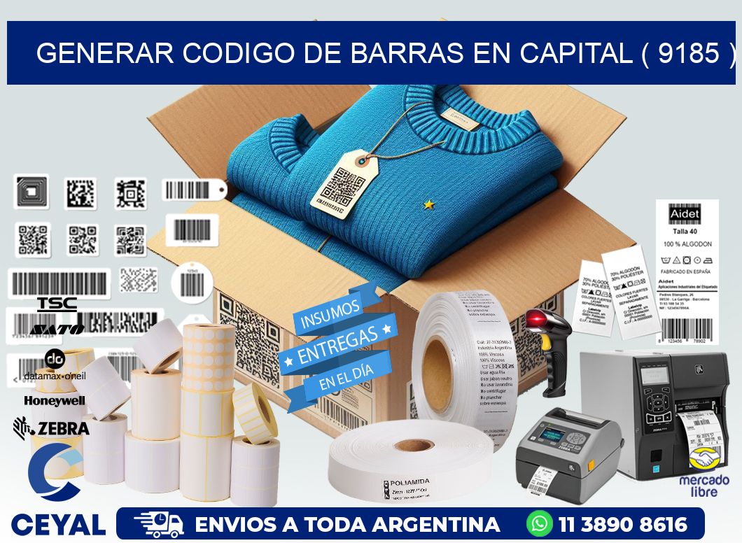 GENERAR CODIGO DE BARRAS EN CAPITAL ( 9185 )