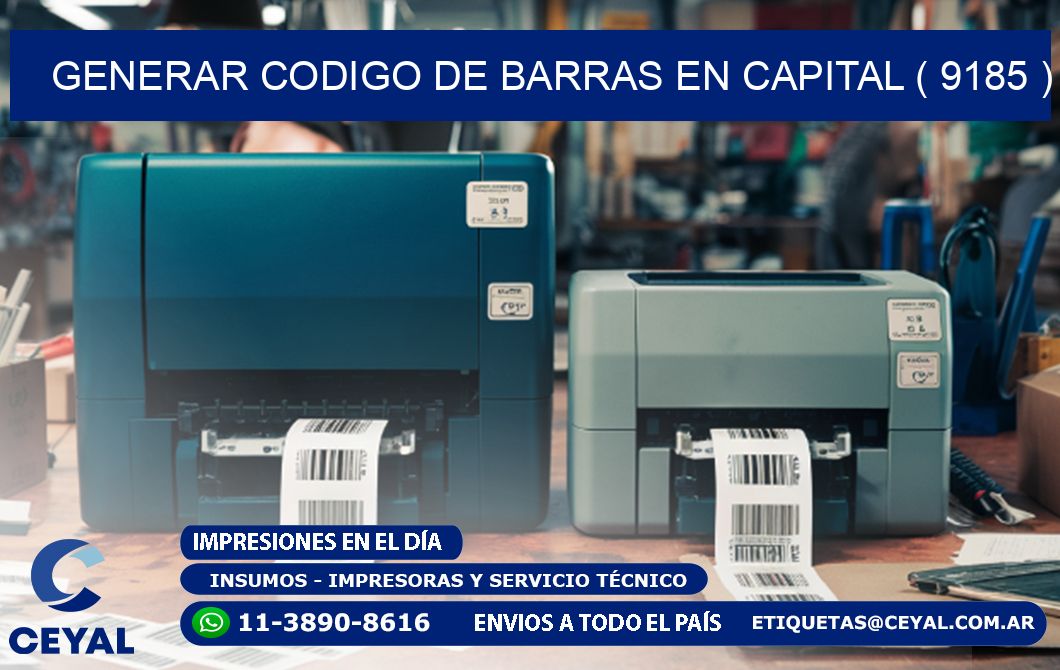 GENERAR CODIGO DE BARRAS EN CAPITAL ( 9185 )