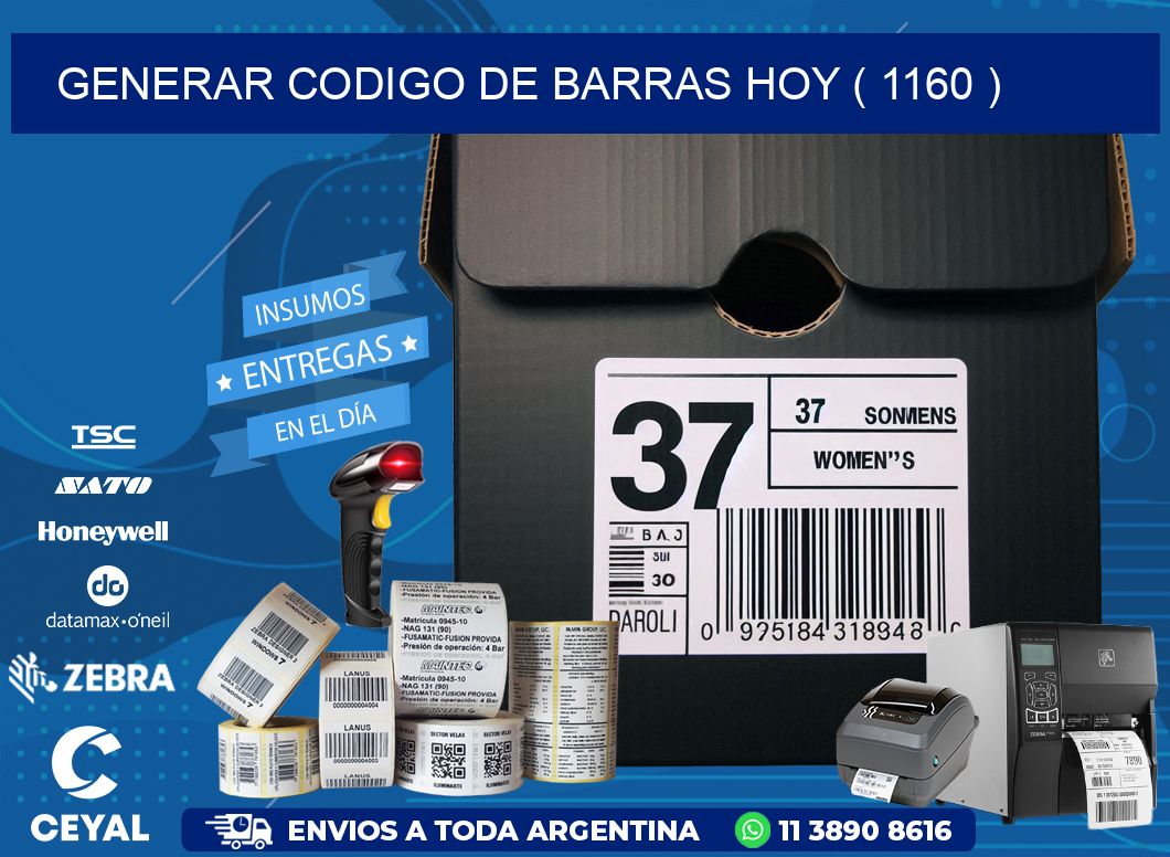 GENERAR CODIGO DE BARRAS HOY ( 1160 )